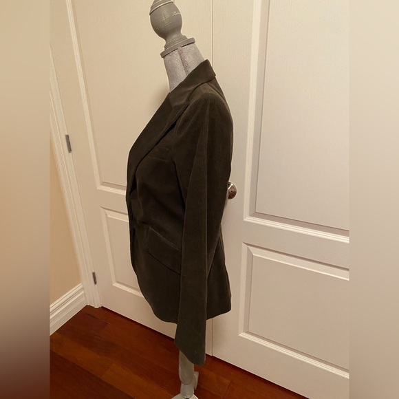Zara Fall Corduroy Blazer US 6 - NWOT Brown/Green - Picture 4 of 11